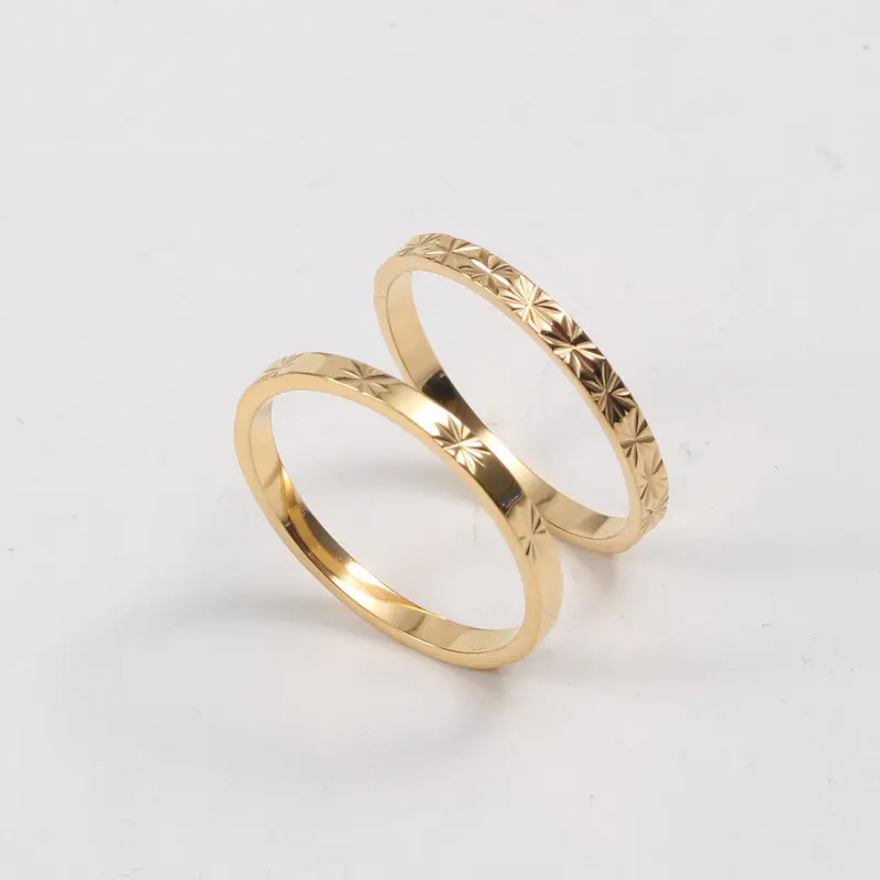 

PVD Gold Finish Flower Radiance Starburst Ring for Women Stainless Steel Jewelry