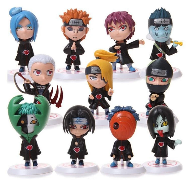 AKATSUKI JAPAN FIGURE COLLECTION（国内正規品） Набор мини-фигурок Naruto Akatsuki Bandai 11 шт | AliExpress