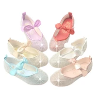 girls leather shoes princess 2022 spring new non slip soft bottom wear resistant little baby sequined childrens shoes