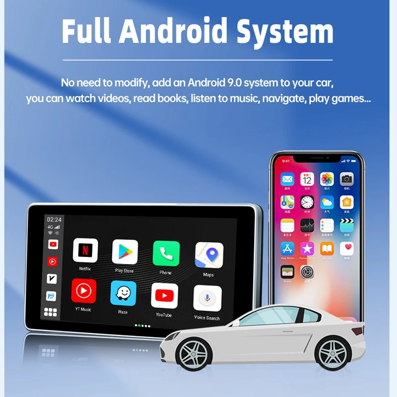 Carplay Mini Ai Box 4G LTE Wi-Fi беспроводной для Android Авто Youtube Netflix Iptv Smart 4 + 64G Benz Toyota |