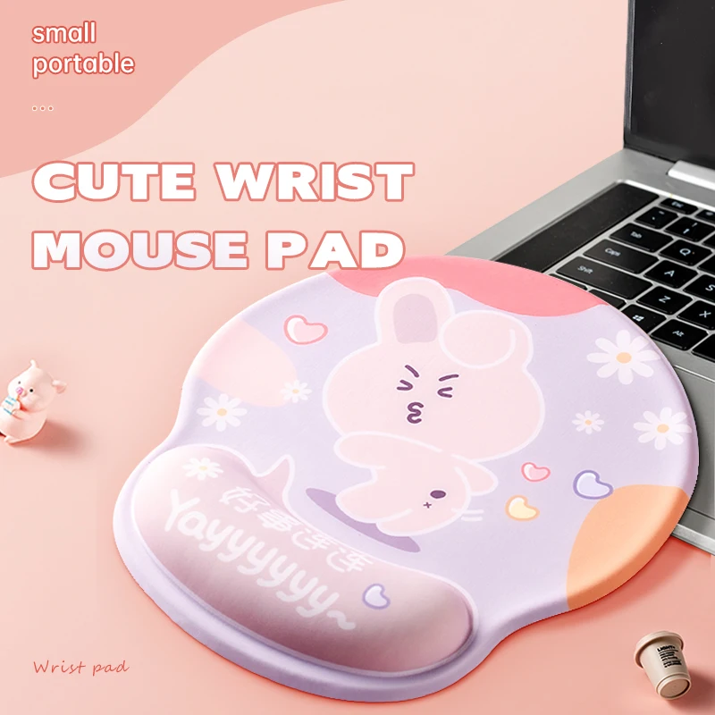 

Cute Wristband Gaming Mousepad Kawaii Accessories PC Laptop Gamer Cabinet Rubber Deskmat Mouse Pad EVA Mice Mat