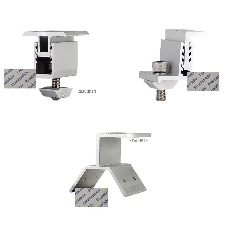 

4Pcs Aluminum Alloy Adjustable Solar Panel Clip Z T Fixing Bracket Steel Roof Tile