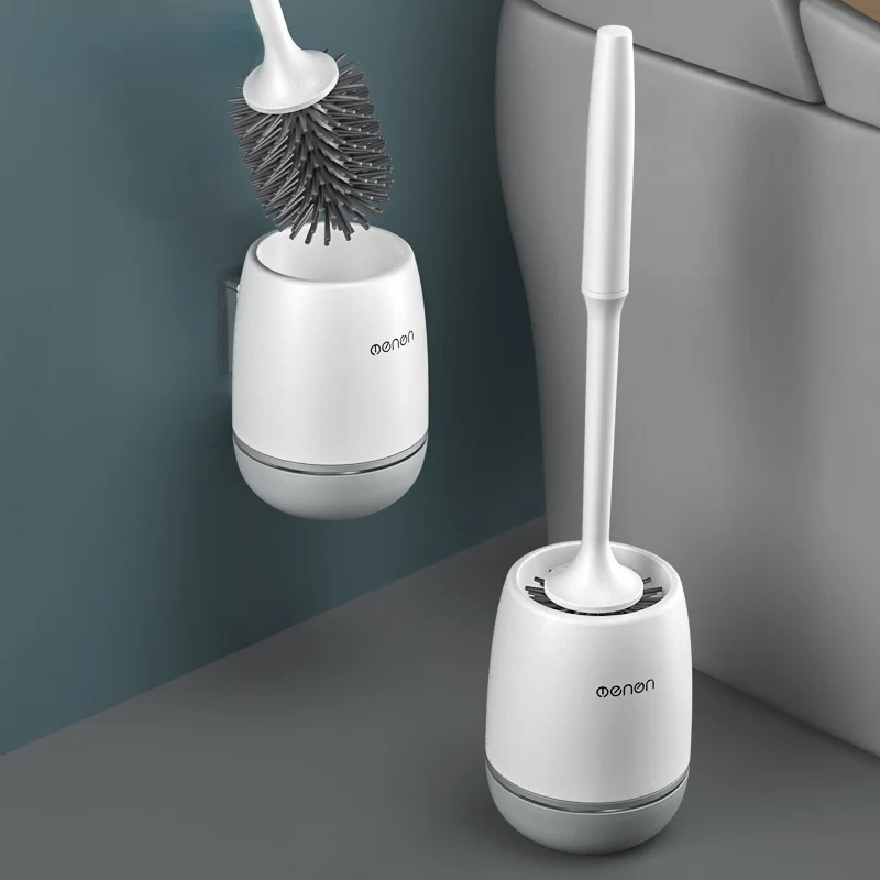 

Toilet Brush Set with Bracket Wall-mounted Washing Soft Hair Long Handle Wall-mounted Toilet Cleaning Bathroom Accessories