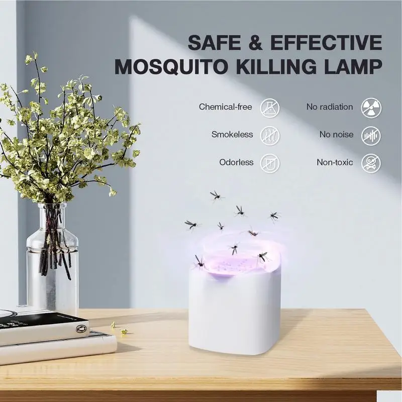 Комнатная лампа-Ловушка Fly Zapper с четырьмя углами для комаров портативная