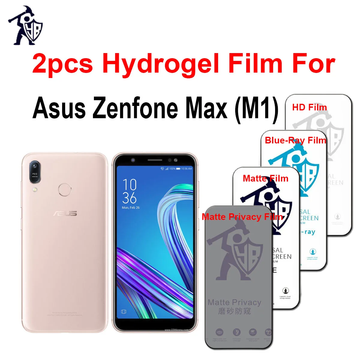 Оригинальная защитная пленка HD для Asus Zenfone Max (M1) 2 шт. матовая конфиденциальности