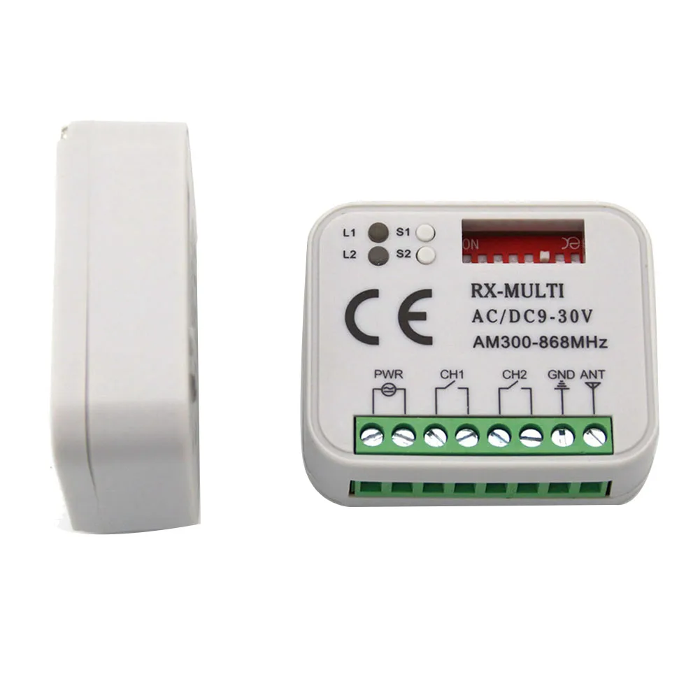 Дистанционный приемник для гаражных ворот 433 868 МГц RX MULTI 300-900 AC/DC 9-30 В с
