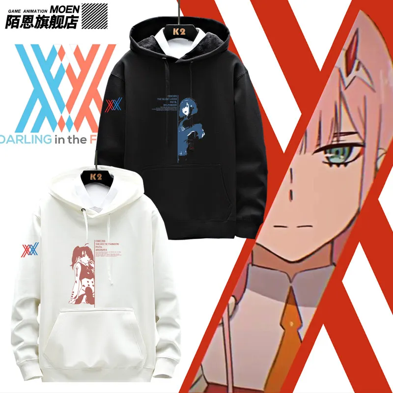 

Anime DARLING in the FRANXX Zero Two KOKORO IKUNO Ichigo MIKU Spring Autumn Unisex Hoodie Pullover Long Sleeve Swaetshirt Coat