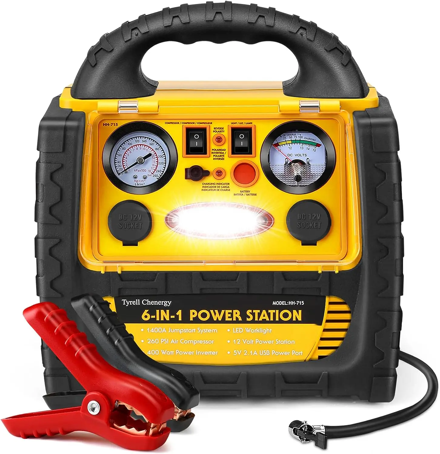 260 Psi Tire Inflator, 400 Watt Inverter Power Station Ac