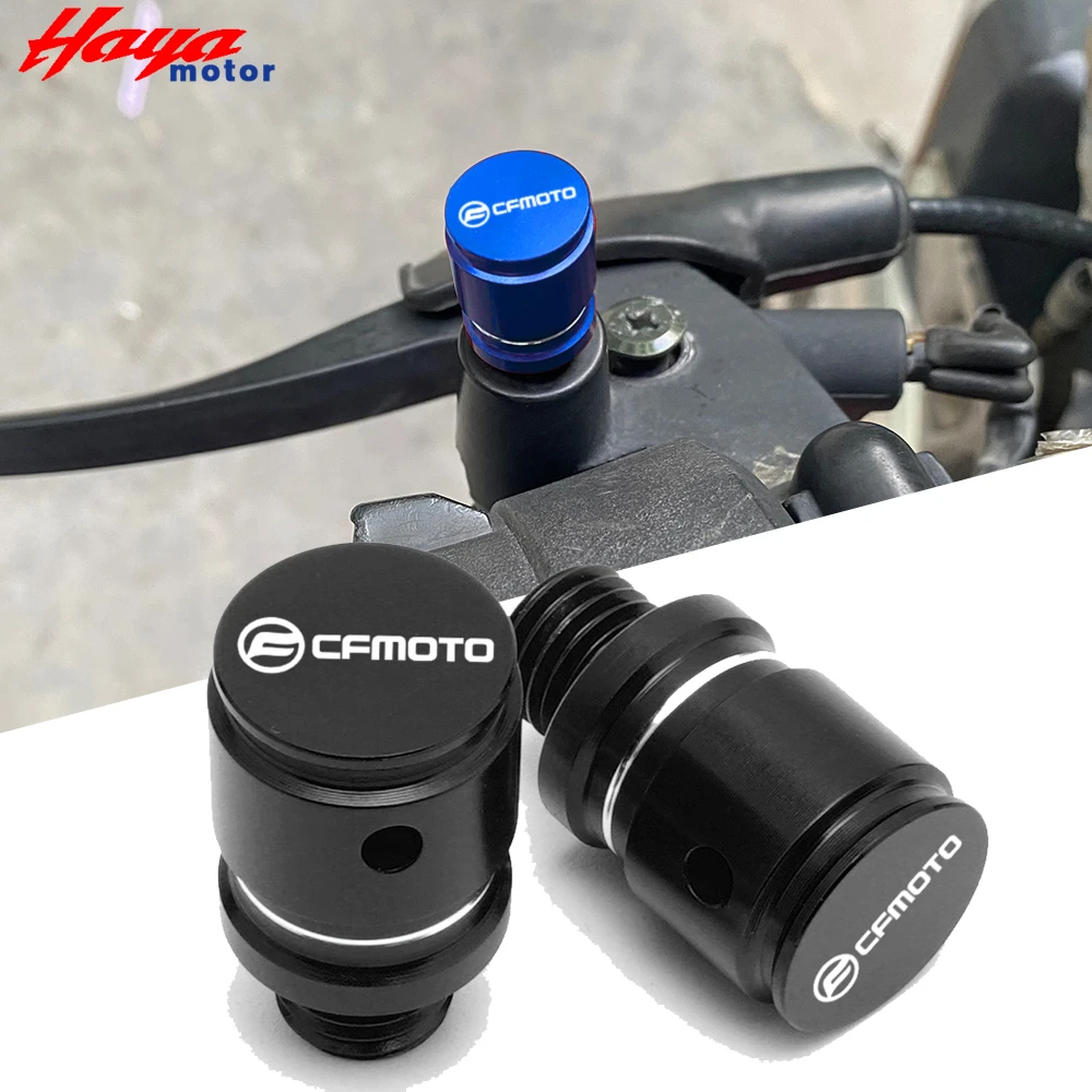 

1 Pair Universal M10X1.25 Motorcycle CNC Mirror Hole Plug Screw For CFMOTO 150 250 300 400 650 NK 650MT 800MT 700CL-X With Logo