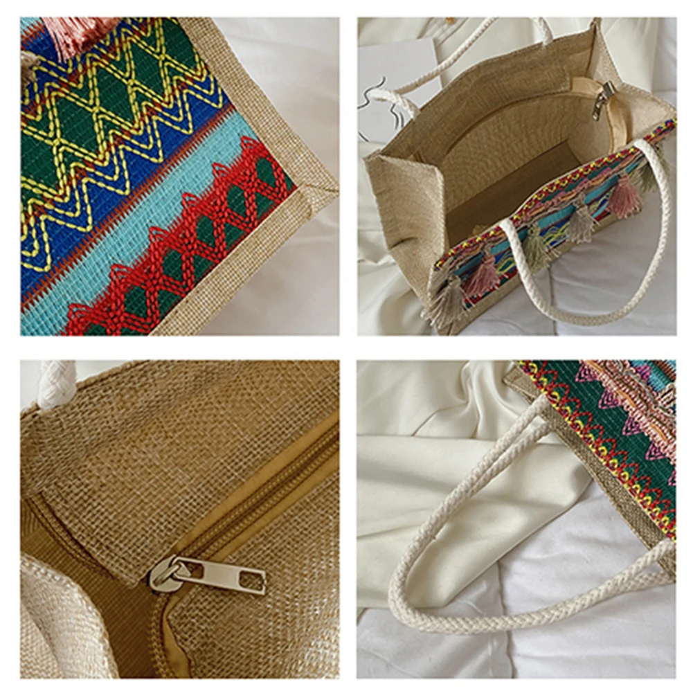 Повседневные сумки-тоуты в этническом стиле женские маленькие сумки на плечо