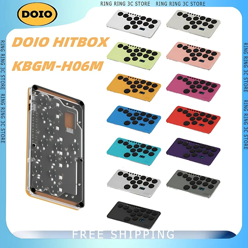 Игровая мини-клавиатура DOIO HITBOX KBGM-H06M из алюминиевого сплава для электронных