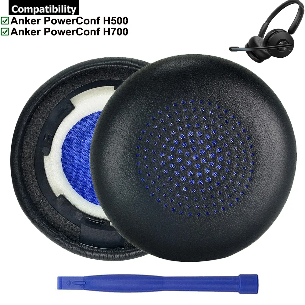 1Par протеиновые кожаные сменные амбушюры запасные части для наушников Anker PowerConf H500
