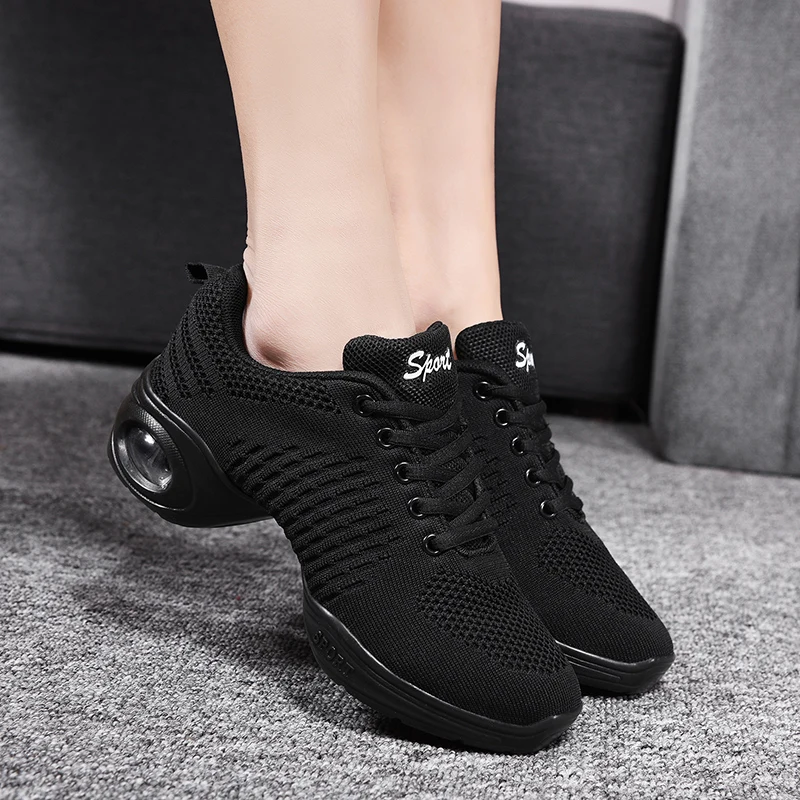 STRONGSHEN Dance Shoes Modern Jazz Hip Hop Shoes Lightweight Soft-Soled Shock-Absorbing Air-Cushion Dance Shoes For Women