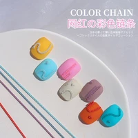 50cm 11colors 3d metal chain nail art decorations metallic punk striping line diy design manicure jewelry accessory