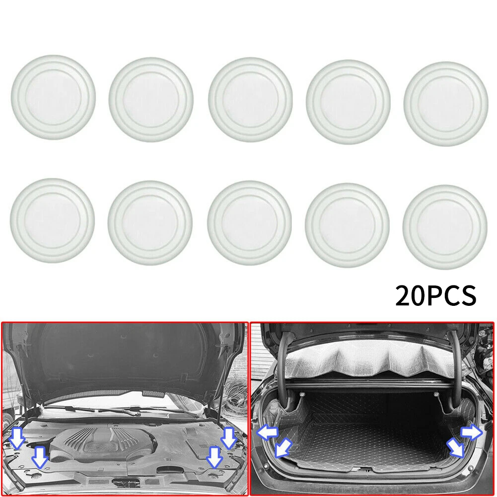 

20x Car Door Anti-Shock Protector Pad Shock-Absorbing Gasket Accessories Protective Pad Shock Absorption Pad Luminous Style