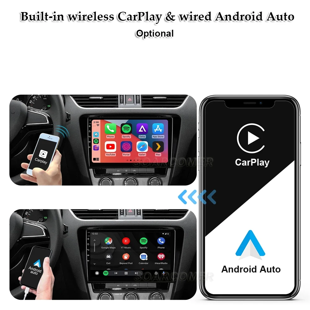Автомобильный мультимедийный плеер на Android 14 для VW Volkswagen Jetta 6 2011-2018 беспроводной