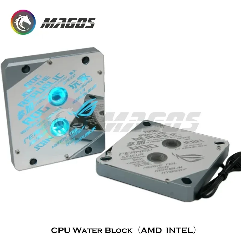 Блок процессора AM5 с зеркальным циферблатом Intel LGA 1700 1800 20XX Водяной охладитель ROG