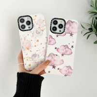 ins colorful clouds flowers phone cases for iphone 13 12 11 pro max xr xs max x 78plus lady girl shockproof soft silicone shell