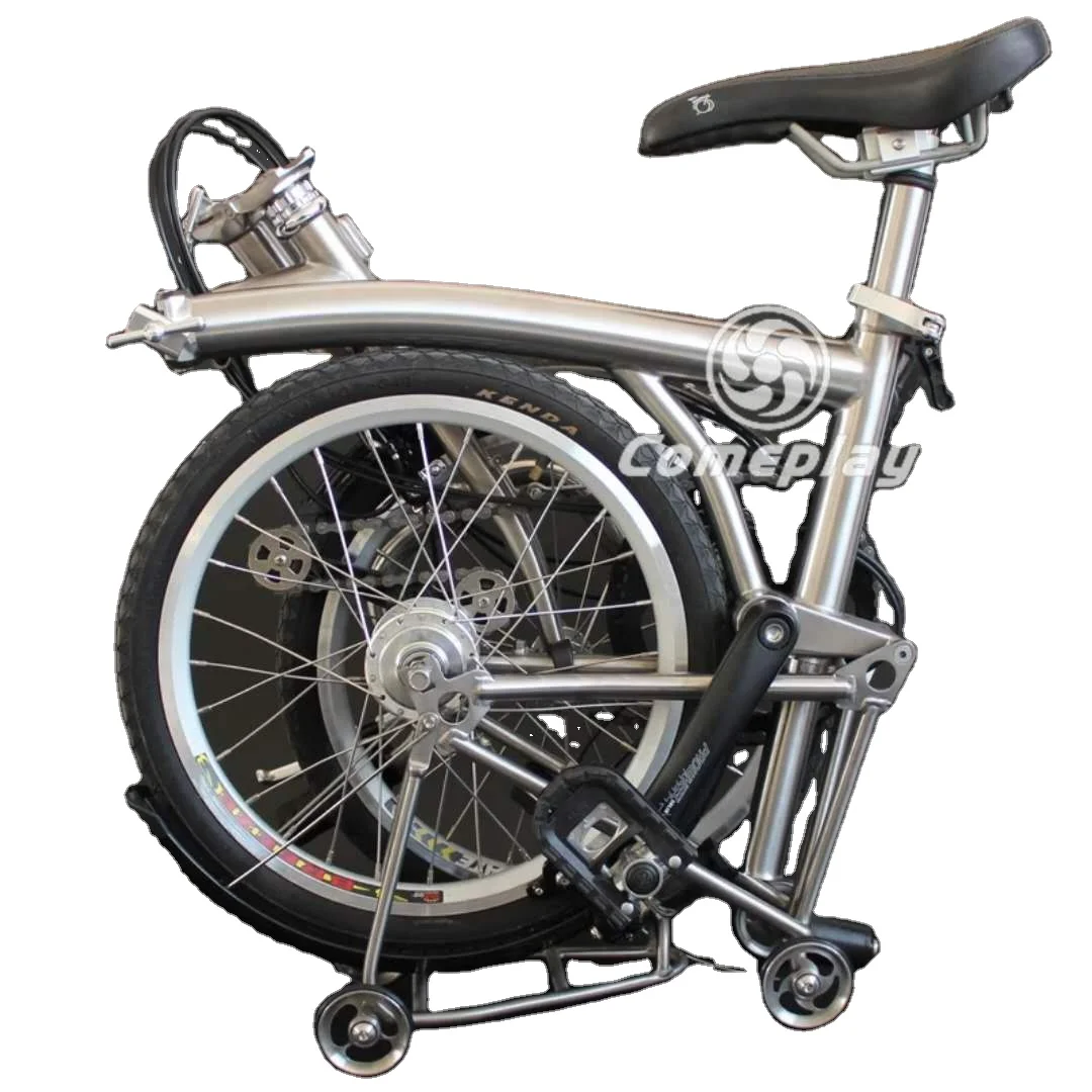 

2021 hot sale 16inch whole sale folding bicycle titanium grade 9 lightweight folding bike for lady