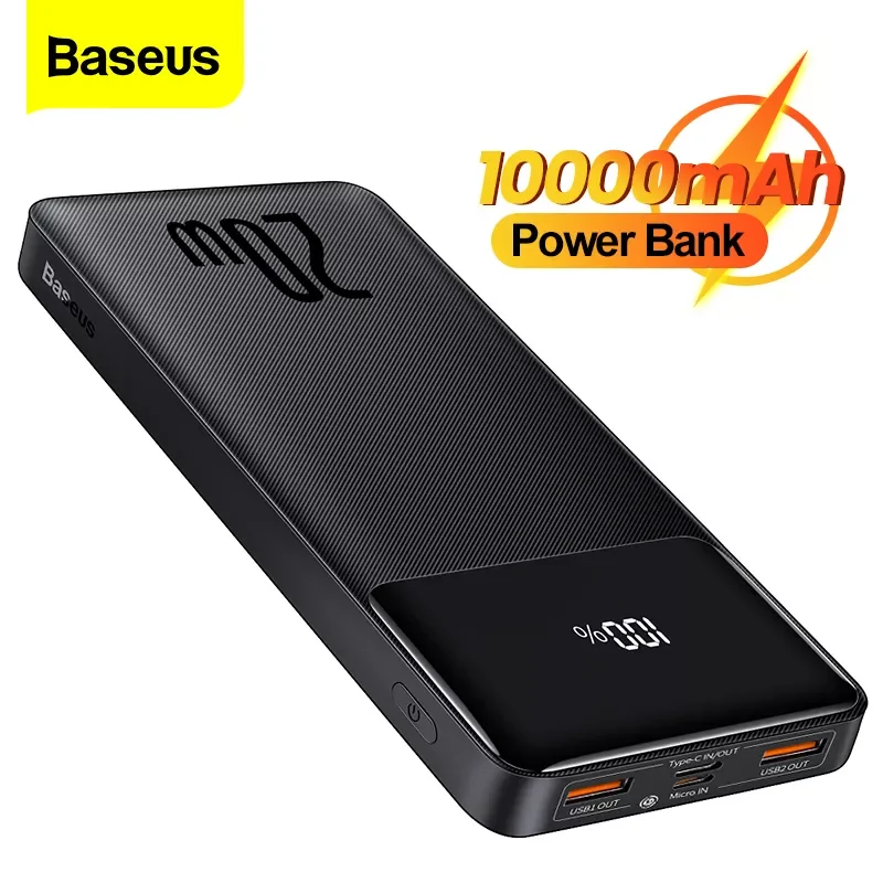 

Baseus Power Bank 10000mAh External Battery 20000 mAh Powerbank PD 20W Charging Portable Charger For iPhone Xiaomi mi Poverbank