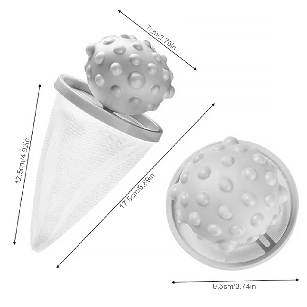 

Фильтр для волос в стиральной машине, универсальный мешочек для стирки, уловитель меха, серый