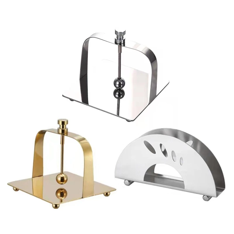 

Stainless Steel Napkin Holder Freestanding Paper Napkin Tissue Dispenser for Home Ktchen Countertop Dining Table Napkin Storage