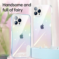 colorful case for iphone 11 12 13 pro max quality plating back cover with cameras ar glass protector fashion girls women her