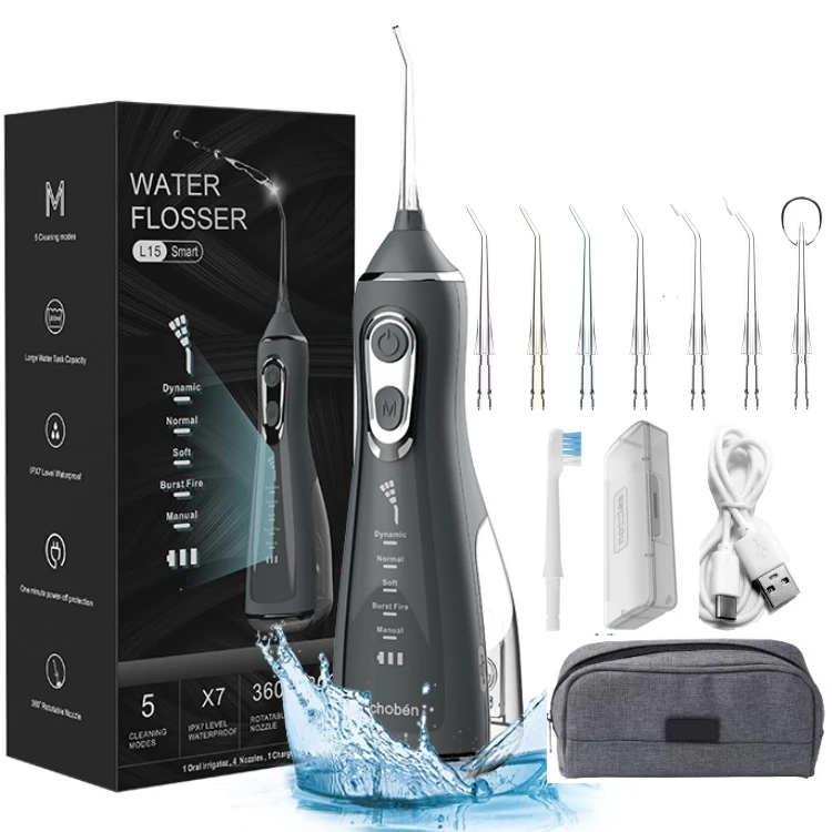 

Portable Mini Electric Oral Irrigator 300 ML Water Tank Cleaning Teeth Effectively Water Dental Flosser IPX7 Waterproof 3 Modes