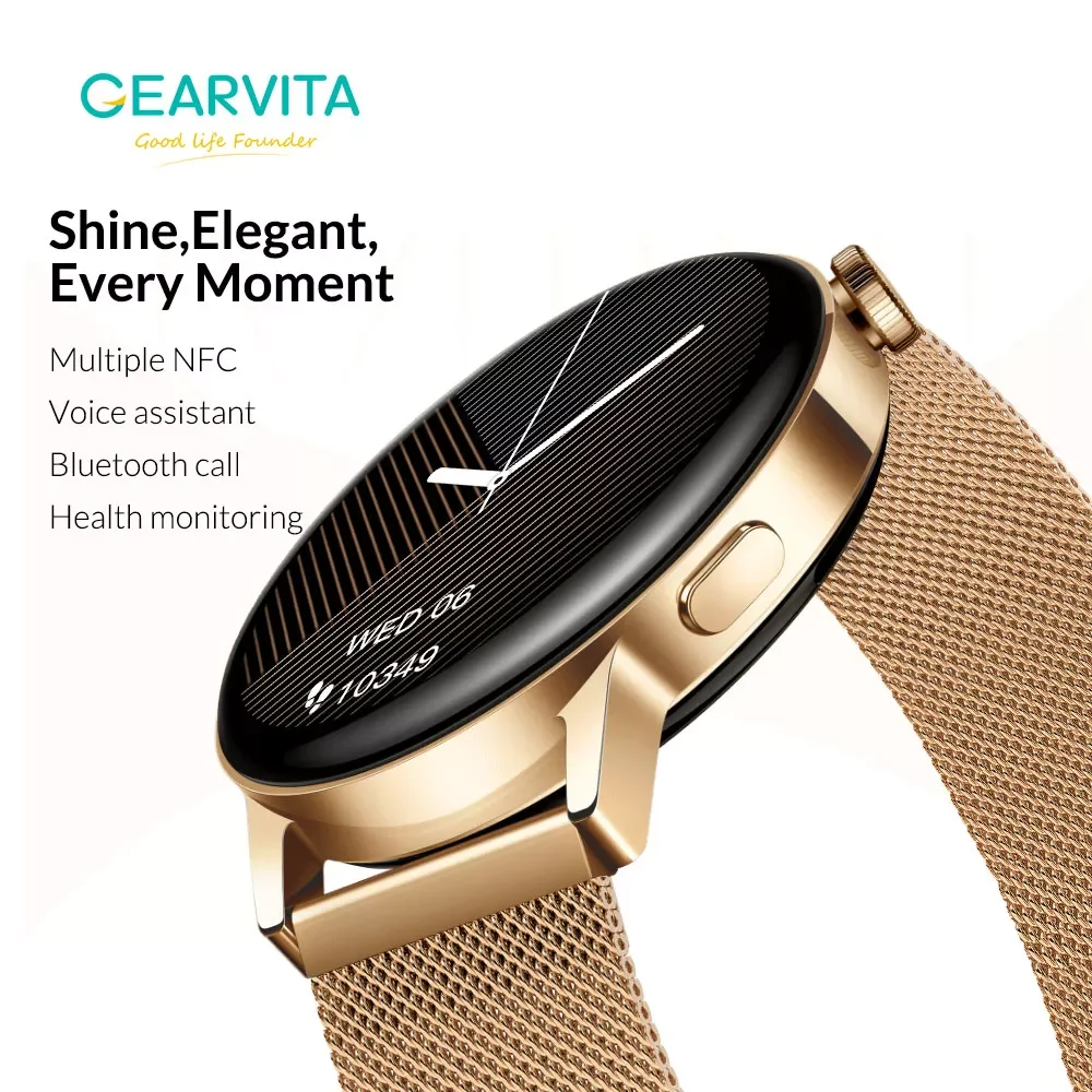 

GT3 Smart Watch 360*360 1.32inch Wireless Charging Blood Pressure/Oxygen Bluetooth Call Heart Rate For Huawei Smartwatch