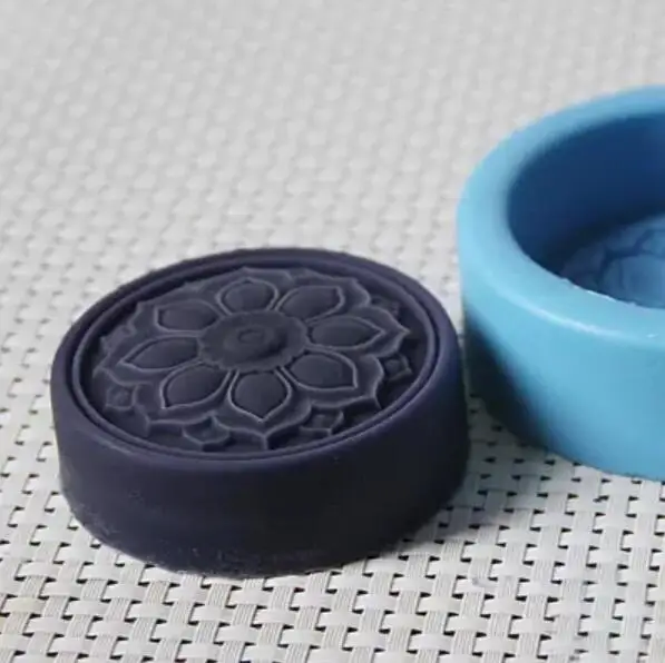 Силиконовая форма для мыла эфирного масла круглые формы в форме цветка ручная