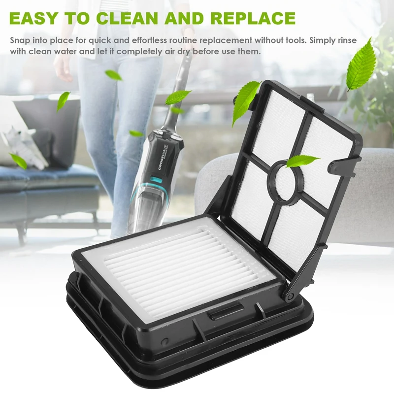 2 HEPA-фильтра + 1 рулон щетки для домашних животных пылесоса Bissell Crosswave Cordless Max Series 2554