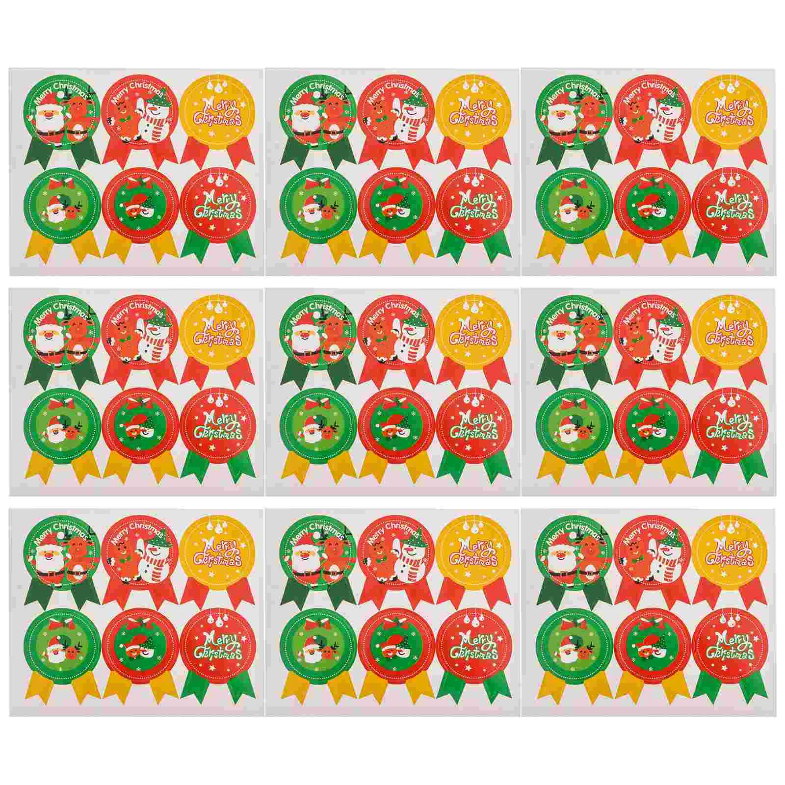 

Christmas Sticker Stickers Circle Label Scrapbooking Gift Roll Character Favors Sealing Decal Merry