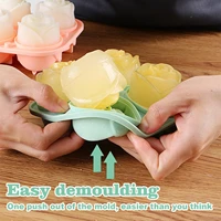 summer rose ice cube tray with lid whiskey wine cocktail home ice diy box chocolate ball mold mold silicone maker ice new i q5v1