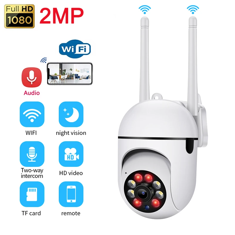 2MP PTZ Surveillance IP Camera HD Lens Full Color Night Vision WIFI Security CCTV Camera Outdoor Real-time Monitor