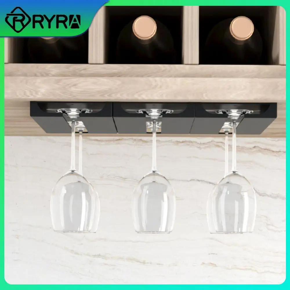 

High Quality Glass Cup Rack Punch-free Classification Hanging Wine Glasses Holders Multi-function 1/2pcs Glass Holder Wall Mount