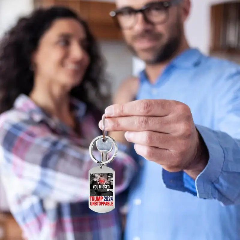 Брелок для ключей с президентскими выборами США нержавеющий стальной брелок