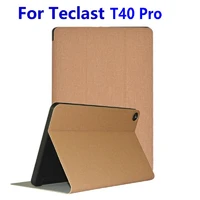 for teclast t40 pro tablet cases fabric texture pu flip sleeve shockproof cover foldable stand holder protective shell