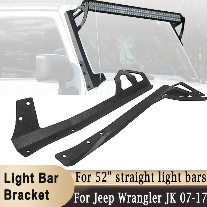 52 дюймовый прямой кронштейн со светодиодной подсветкой для Jeep Wrangler JK 2007-2017