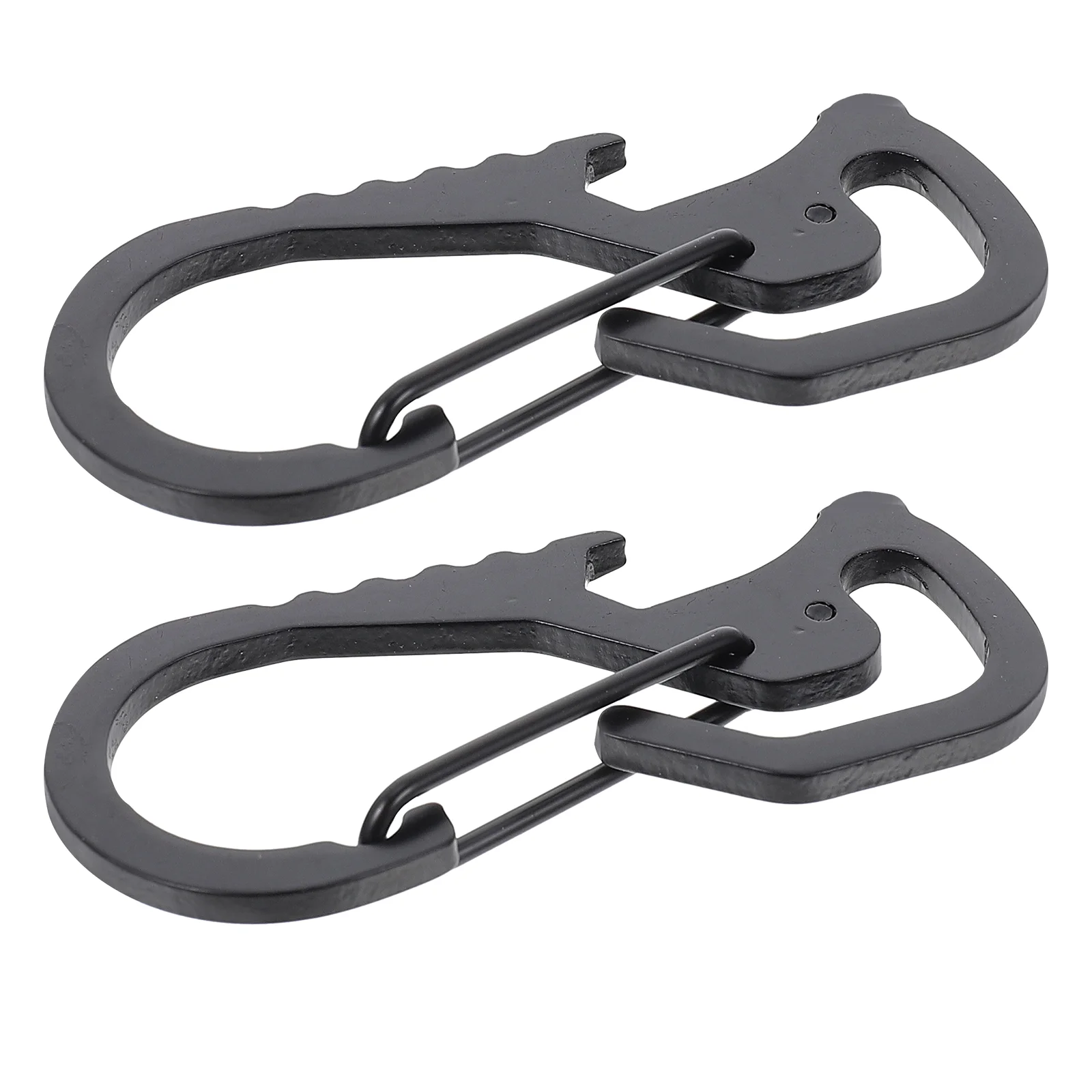 

2pcs Creative Carabiners Stainless Steel Keychains Bottle Openers for Outdoor
