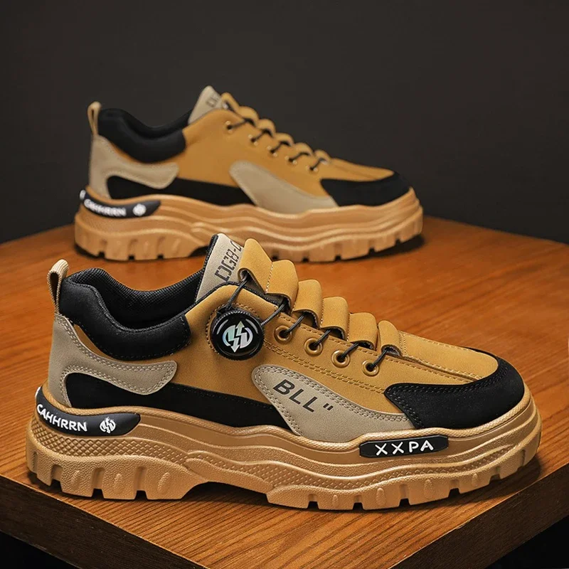 Мужские ботинки повседневная зимняя обувь кожаные ковбойские боевые