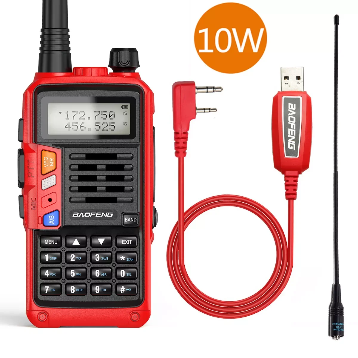 

UV-S9 Plus 10 Вт Высокая мощность 50 км большой радиус действия портативная мощная портативная рация CB радиопередатчик обновленная версия