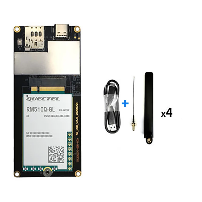 

Quectel RM510Q-GL 5G sub-6GHz mmWave M.2 module with Type-C 3.0 to USB adapter board 5G antenna SMA Female to IPEX4 MHF4 Pigtail