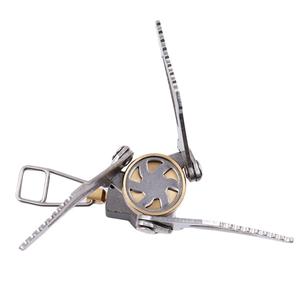 

Gas Stove Burner Stainless Steel Travel Durable Cooking BBQ Tool Picnic Portable Adapter Outdoor Camping Universal Foldable Mini