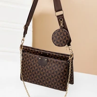 shoulder crossbody bag purses 3 in 1 leather for women 2022 new top trend large plaid designer side ladies luxury brand handbags