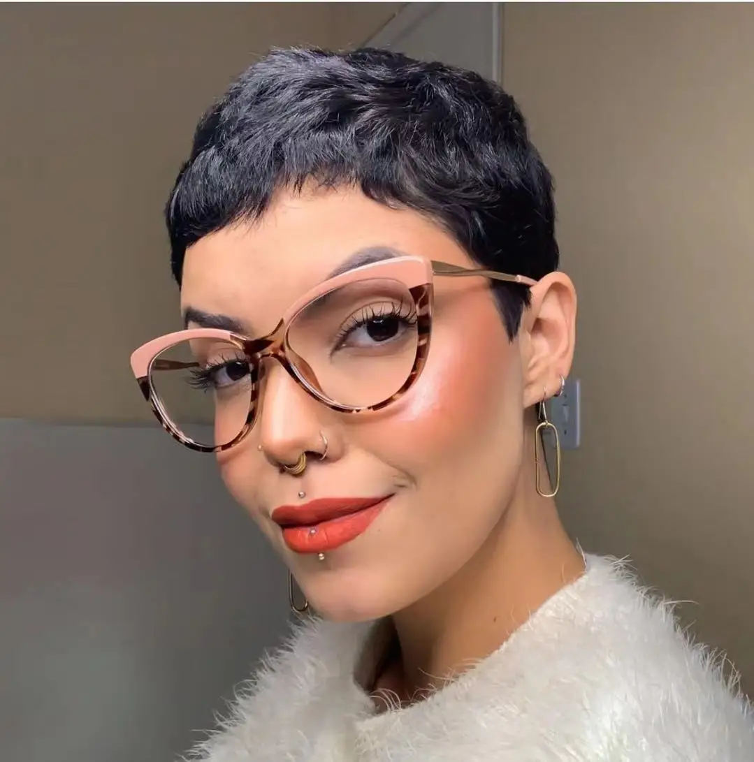 

2022 Fashion Cat Eye Anti Blue Light Glasses Fashion Gradient Women's Computer Optical Eyeglass Eye Protection Anti UV Radiation