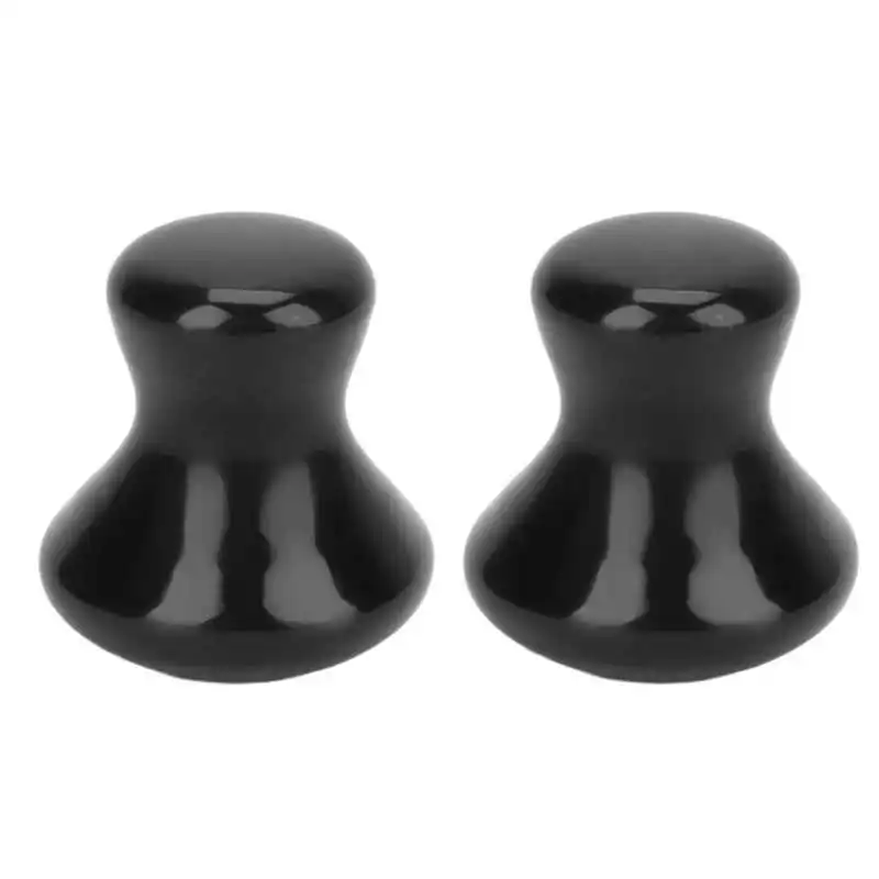 

2pcs Gua Sha Facial Tools Mushroom Shape Face Lift Remove Wrinkles Massager Roller Tool Black Gua Sha Roller