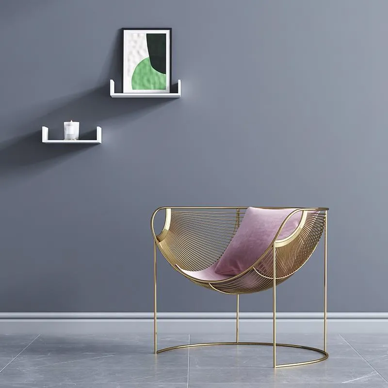 

Современный роскошный одноместный стул со спинкой, кресло для балкона, дизайнерское Золотое кресло, Скандинавская мебель для дома и гостиной