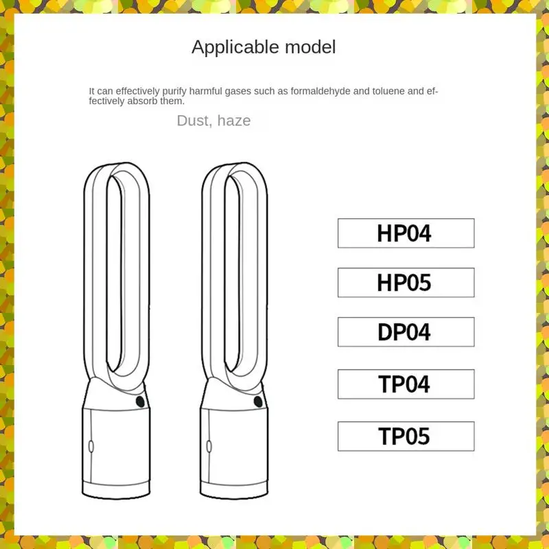 Фото AGLH 1 пара фильтров для очистителя Dyson HP04 HP05 TP04 TP05 DP04 HEPA, угольная ткань, замена экрана фильтра №3