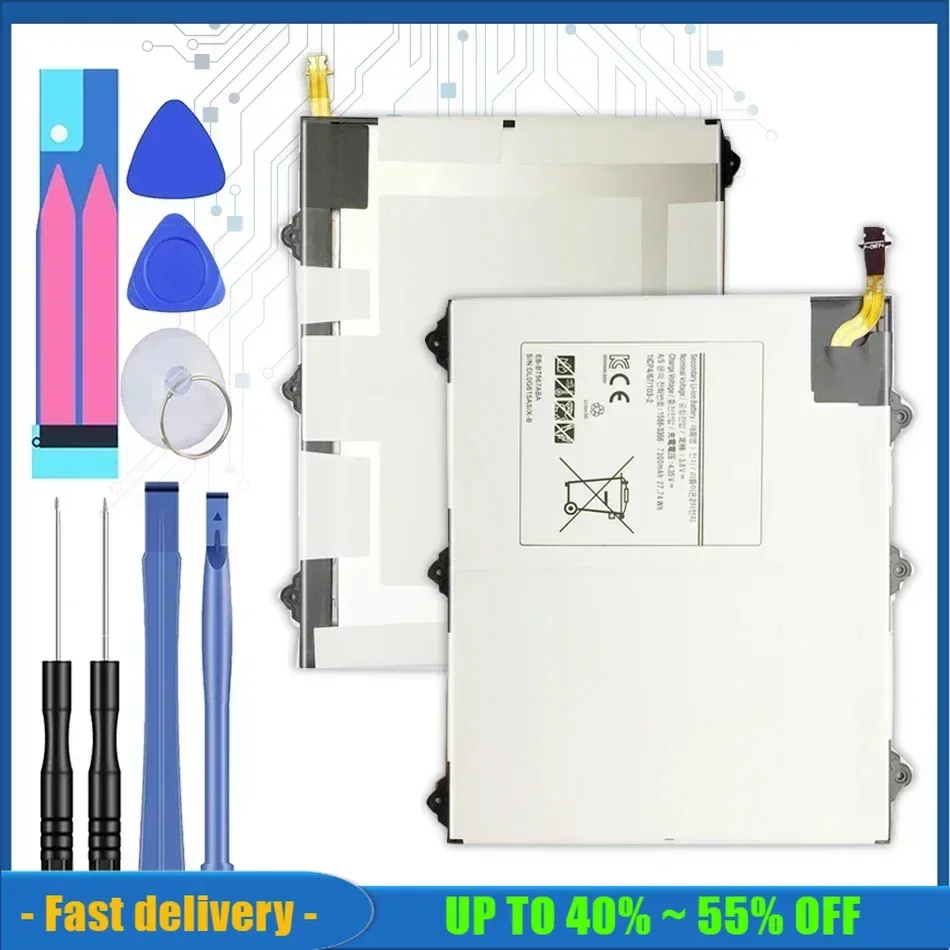 Аккумулятор для планшета Samsung Galaxy Tab E 9 6 SM-T560 SM T560 T567 T567V EB-BT567ABA 7300 мАч Аккумуляторы