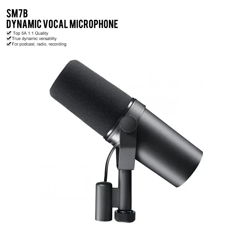Оригинальный кардиоидный вокальный микрофон Shure SM7B студийный с выбираемой
